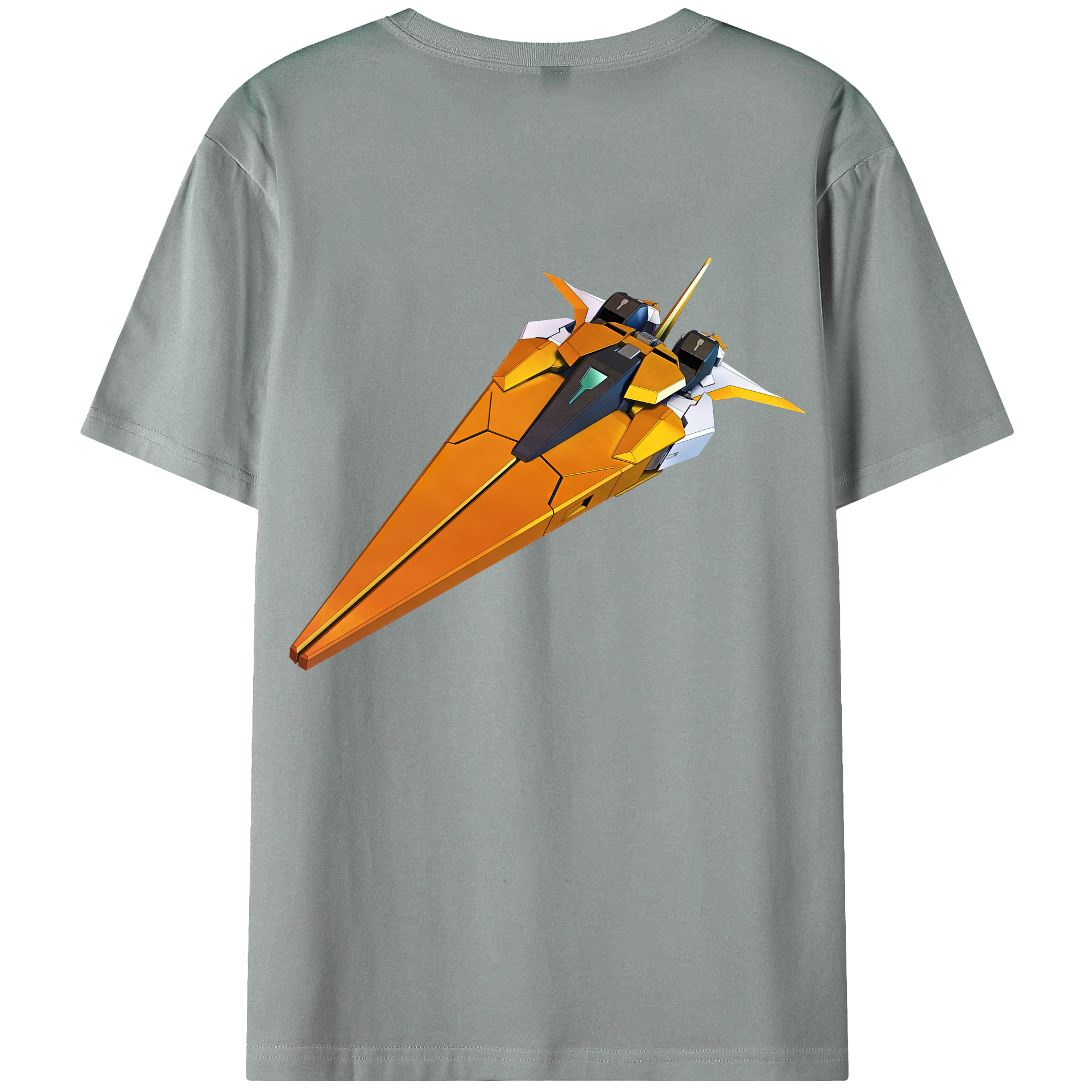 （画像用） 機動戦士ガンダム Mobile Suit Gundam 綿100％ メンズ半袖Tシャツ（バックプリント） 通気性
